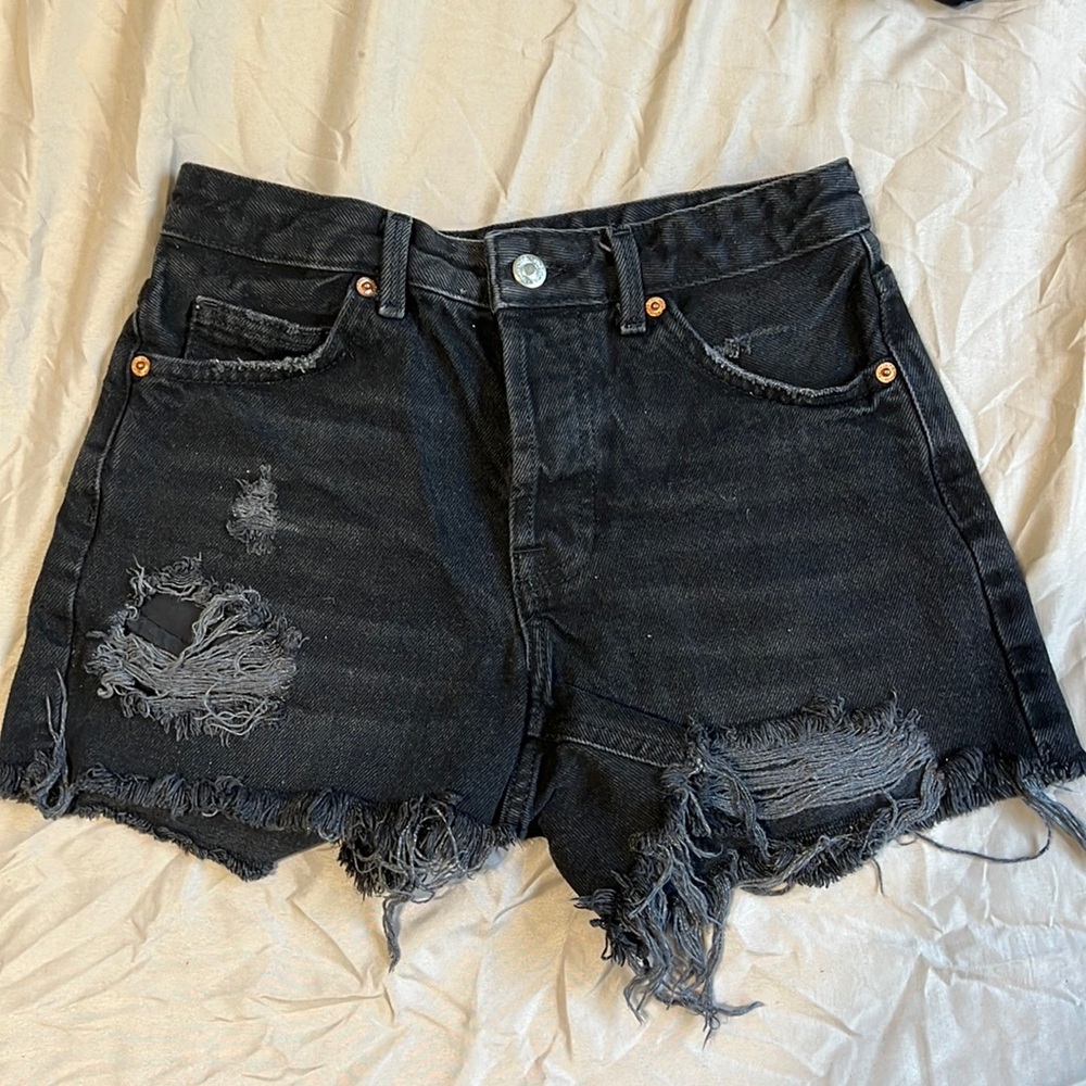 TOPSHOP Ashley Shorts in Black Size 6